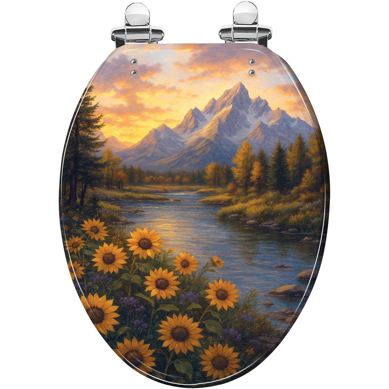 Elongated Resin seat Cover Bump absorbers Install Easily Clean, Adjustable, Lightweight, Durable, Portable, User-Friendly, Compact, Grand, Teton, National, Park, Toilet