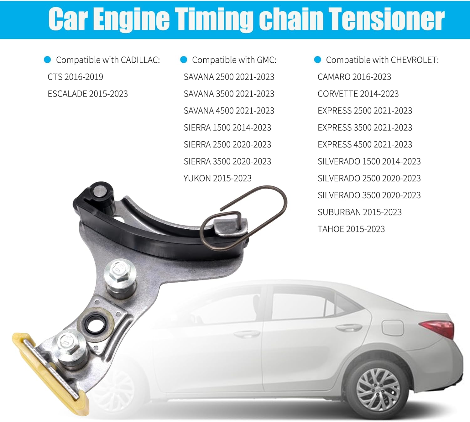 HiSport 12630107 Timing Chain Tensioner Kit - Compatible with Chevrolet GMC Cadillac CTS ESCALADE CAMARO CORVETTE EXPRESS 2500 3500 4500 2014-2023