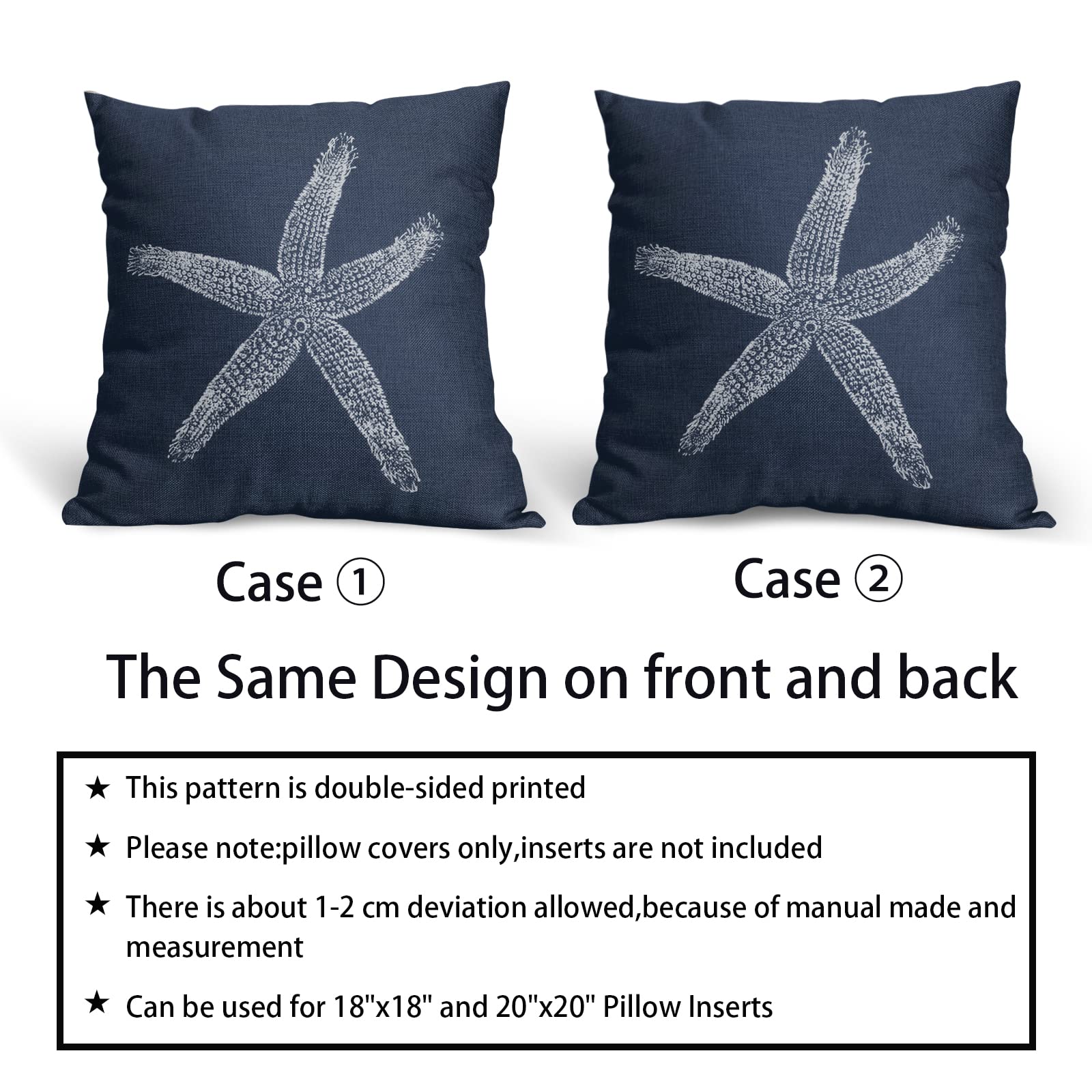 Set Di 4 Federe Per Cuscini Da Spiaggia, 45,7 X 45,7 Cm, Motivo