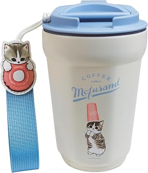 Blue Sky Studios Mofusand Insulated Thermal Flask, 400ml Travel Mug