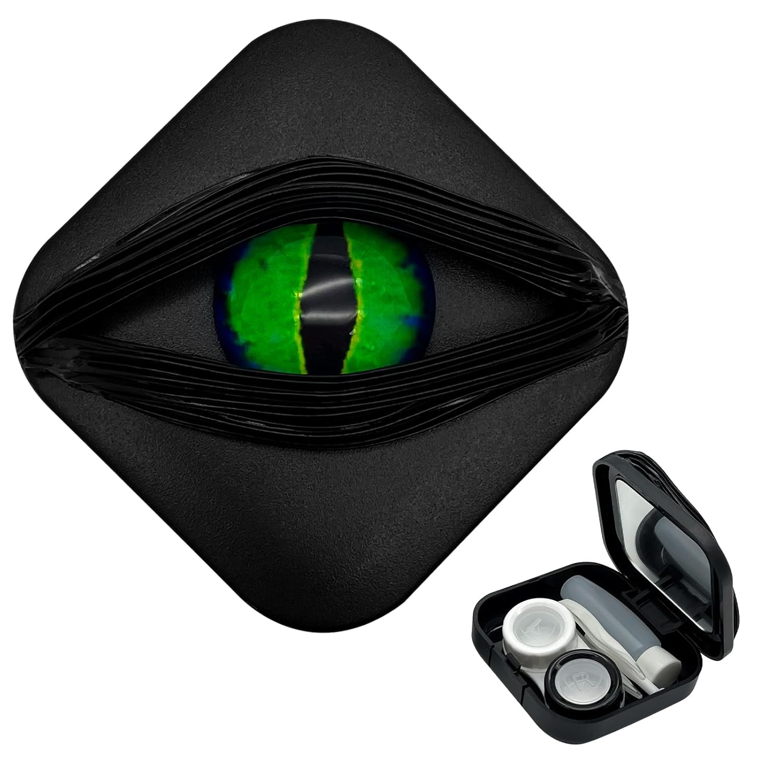 Contact Lens Cases Case Only No Contacts Spooky Stylish Halloween Style Contact Lens Storage Holder Leakproof Daily Contact