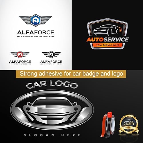 Miniatura 6 de Cinta de emblema de moldeo para automóvil, de doble cara, resistente, extremadamente fuerte, adhesiva, impermeable, resistente a la intemperie, tira