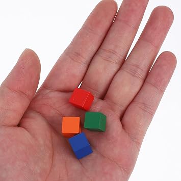 Artibetter DIY Cube Building Blocks Wooden Craft Cubes for Kids Building Toys Counting for Kids Small Wood Blocks for DIY Craft Projects Home Display Party Activities