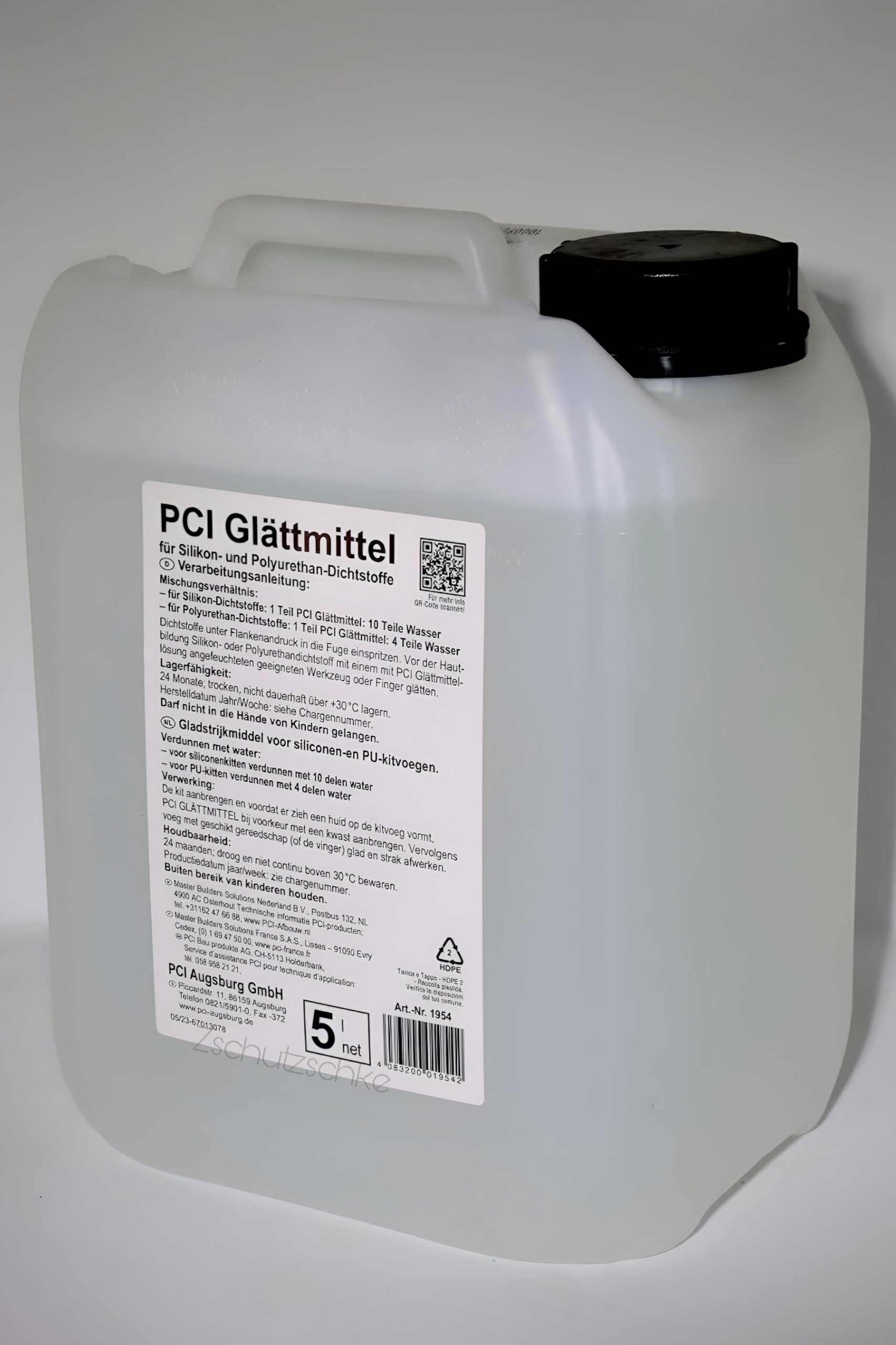 PCI Glättmittel 5 L Konzentrat Silikon- und Polyurethan-Dichtstoffe Silcofug Silcoferm Carraferm Elritan Silicon MS-Hybrid Sika