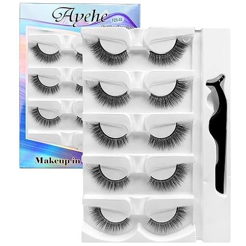 Miniatura 6 de Pestañas autoadhesivas (5 pares), reutilizables, de aspecto natural, autoadhesivas, sin pegamento para mujeres, kit de pestañas postizas de cinco
