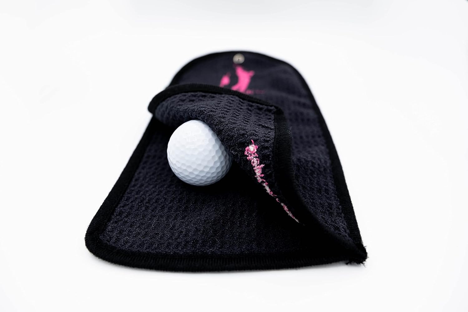 review Bronwyck |3-in-1 Premium Microfiber Fabric | Waffle Design Mini Golf Towel | Golf Bags | Hips | Stepkick Caddy | Strong Carabiner Clip | 12 by 6 | Clean Golf Balls | Golf Clubs | Hand | Pink |