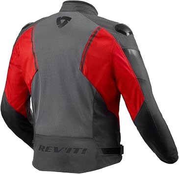 REV'IT! Men's Control Air H2O Urban Sport Motorcycle Jacket (Grey/Red - X-Large)