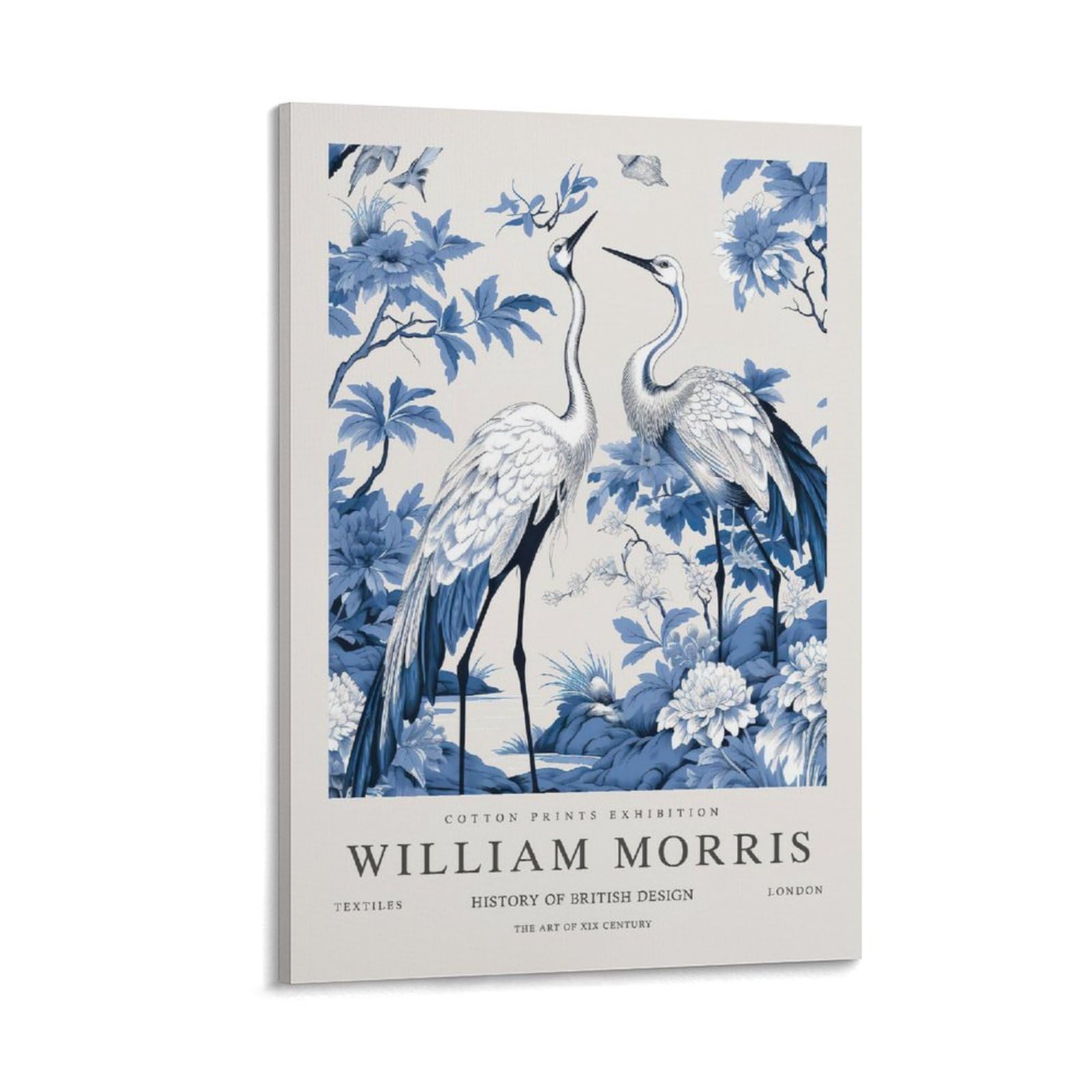 William Morris Vintage Heron Stalk Art Flower Wall Poster Wall Decor For Bedroom Canvas Painting Bathroom Art Wall Decor 08x12inch(20x30cm)