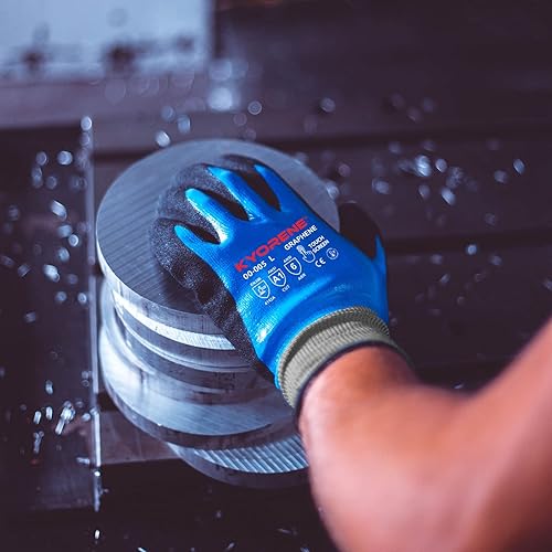 Miniatura 5 de Armor Guys Kyorene - Guantes de trabajo protectores con revestimiento de nitrilo completo, resistentes a desgarros y abrasión, resistentes al aceite