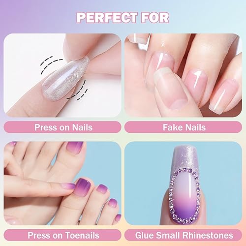 Miniatura 6 de 15 pegamento de uñas para uñas acrílicas, pegamento de punta de uñas, pegamento profesional para uñas postizas pegamento para uñas rotas, pegamento