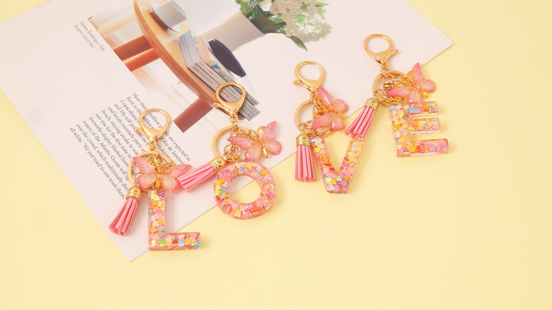 Amazon.com: OKAICEN Fashion Alphabet Initial Letter Keychain
