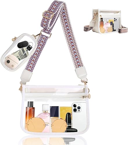 Clear Bag Stadium Approved,Clear Purses with Adjustable Strap Small Clear Bag for Concerts Sports Events