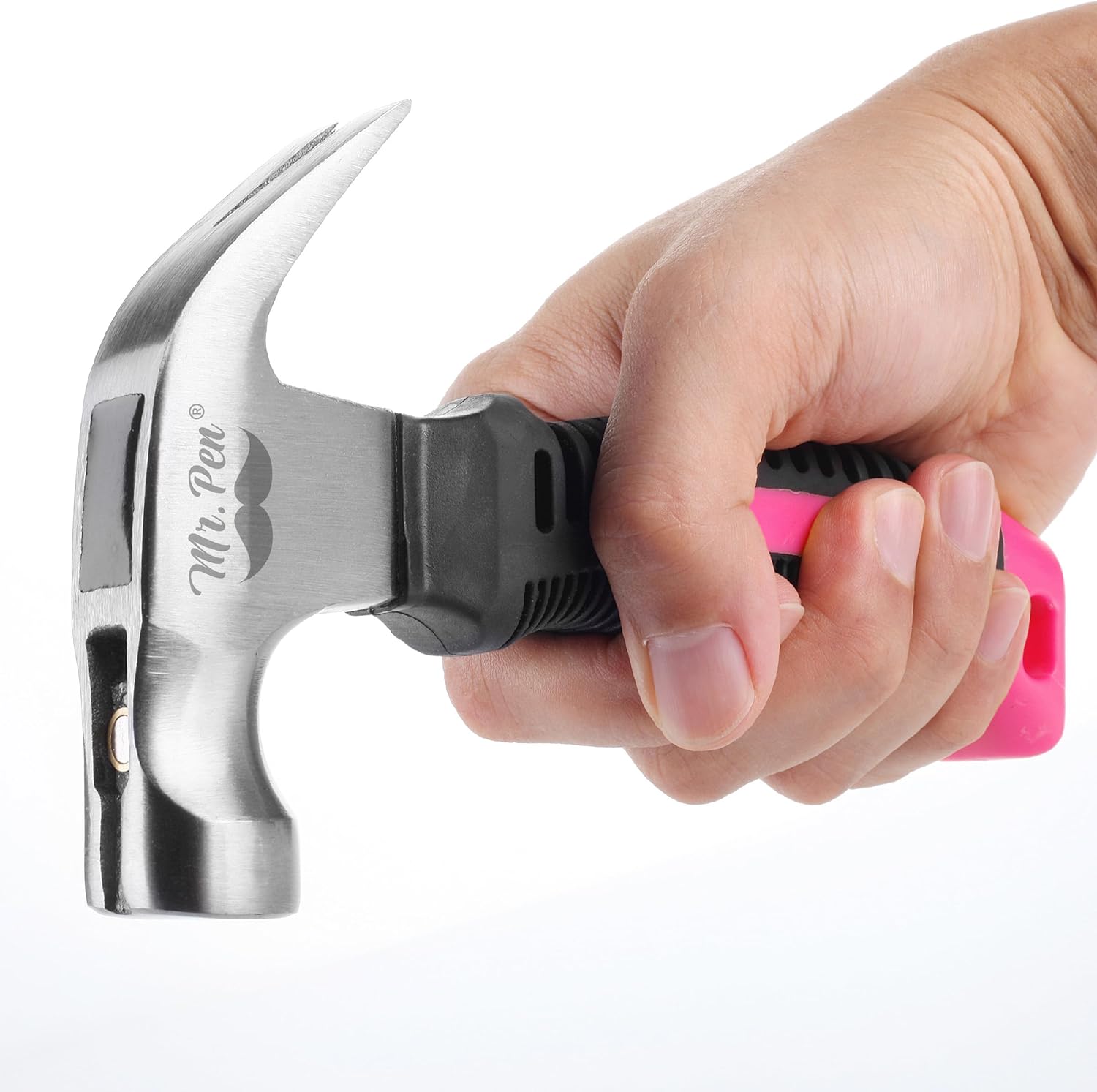 Mr. Pen- Claw Hammer, 8oz, Pink, Magnetic, Small Claw Nail Hammer for Women for Camping, Wood Working, House Repairs, Claw, Stubby, Tack