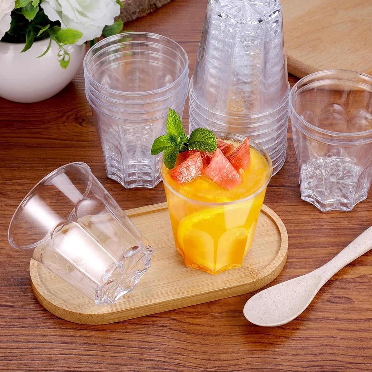 Set 50 Bicchieri Riutilizzabili In Plastica Rigida 30 Cl - Eleganti E Infrangibili, Per Feste, Matrimoni Ed Eventi (Neri)