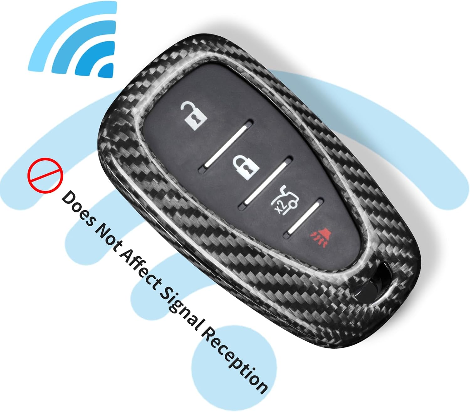 T-carbon Key Fob Cover Fits Chevy Camaro Malibu Cruze LT 2017-2023