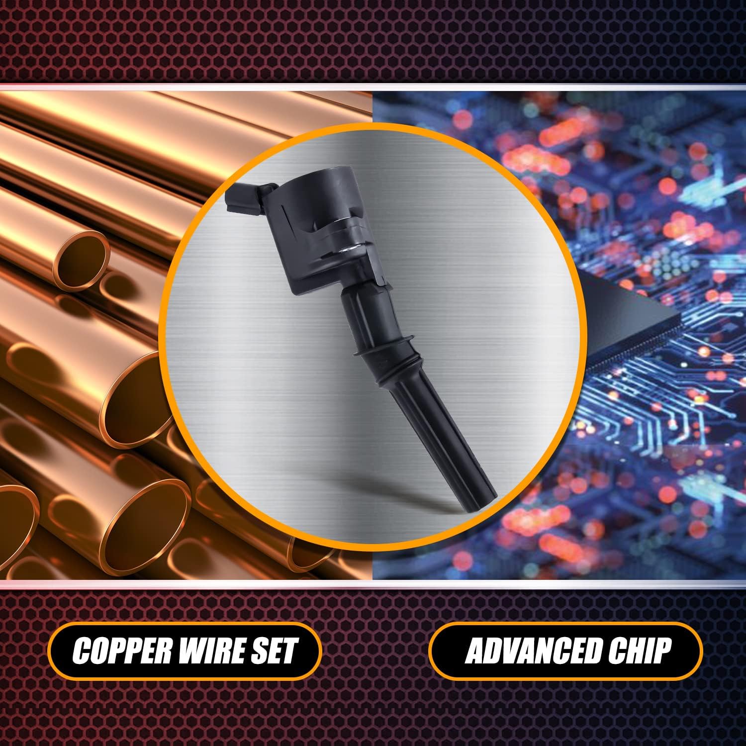 RANSOTO Ignition Coil Pack DG508 & Iridium Spark Plug SP479 Compatible with Ford Expedition F150 F250 F350 Explorer Excursion E150 E250 E350 Crown Victoria Mustang Lincoln 4.6L 5.4L (Set of 8)