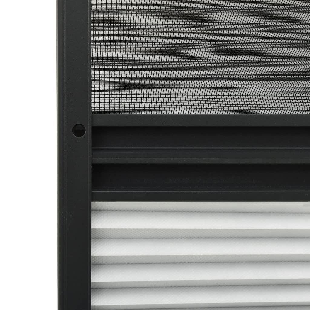 Store plissé en aluminium pour fenêtre de toit - 60 x 80 cm - Avec store - Moustiquaire en fibre de verre - Protection contre les insectes et les guêpes
