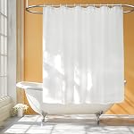 Seenus Linge de douche de rideau de tissu imperméable gris Charcoal avec 3 Grands aimants, Salle de bain Rideaux de douche léger Lavable, 72 x 72 Rideau de douche gris foncé de pouce