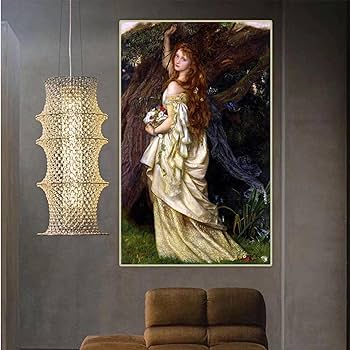 Amazon.co.jp: アーサーヒューズ「オフィーリア」キャンバスアート絵画 Amazon.co.jp: アーサーヒューズ「オフィーリア」キャンバスアート絵画