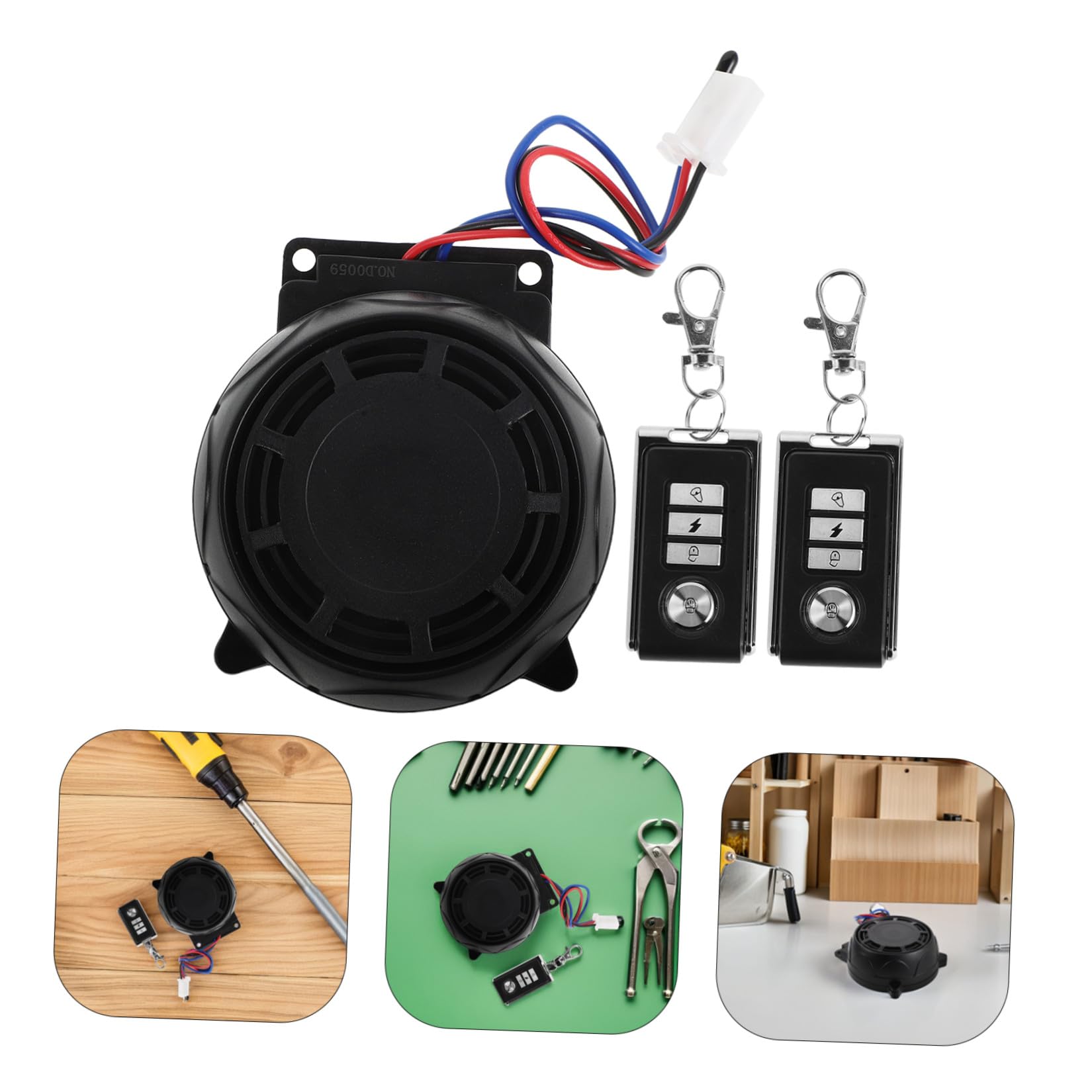 NUOBESTY Antifurto Dispositivo di Sicurezza con Allarme Integrato Forma di Disco per Moto Telecomando in Metallo Completo e Facile da Usare
