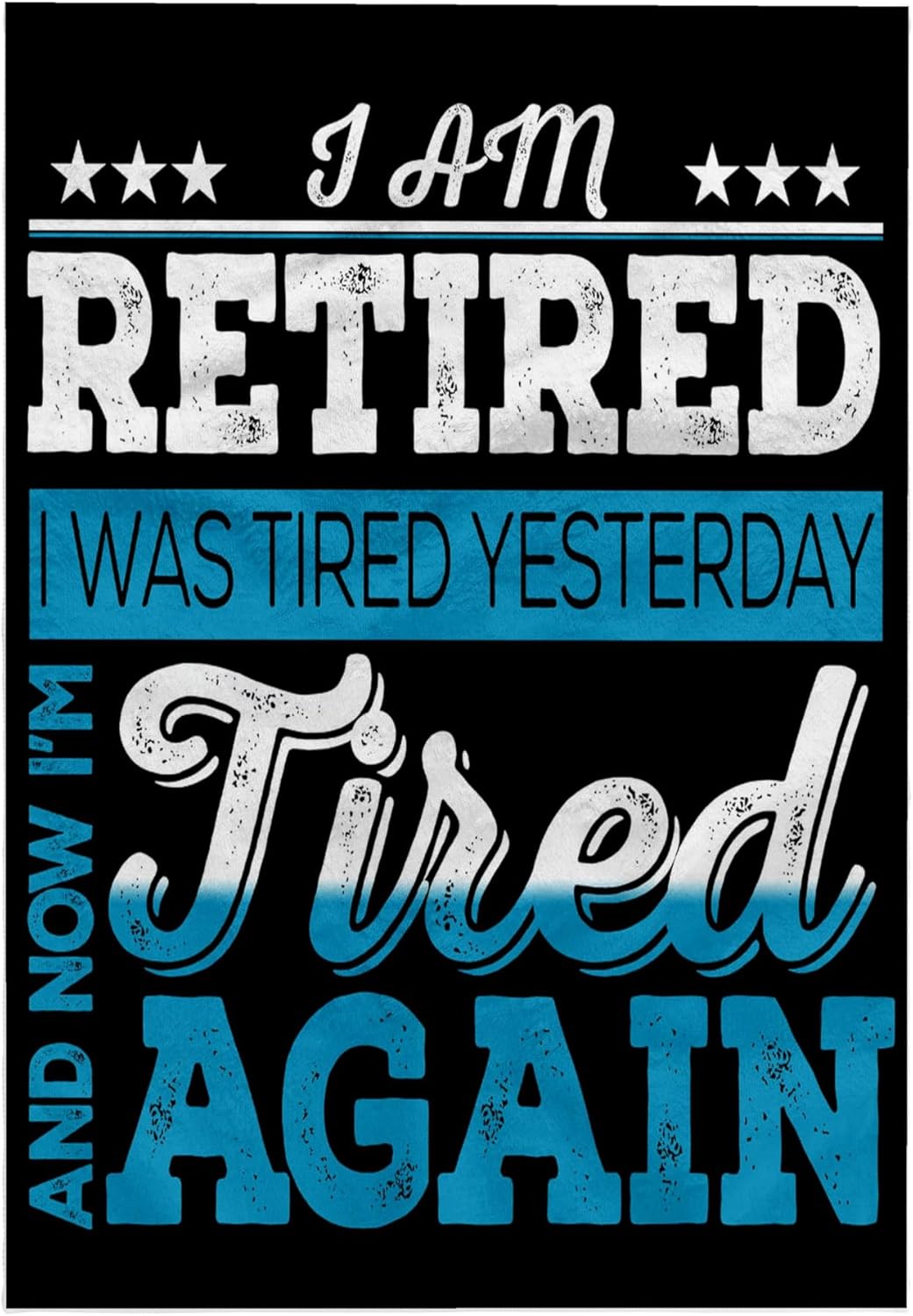 3dRose I Am Retired I was Tired Yesterday and Now Im Tired Again 22x30 Bath Hand Pool Towel