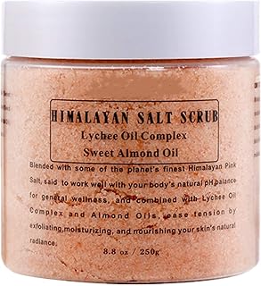 Dry Sperandi HIMALAYAN SALT SCRUB with Lychee Oil Complex Sweet Almond Oil, 100% Natural Salt Scrub for Exfoliate & Moistu...