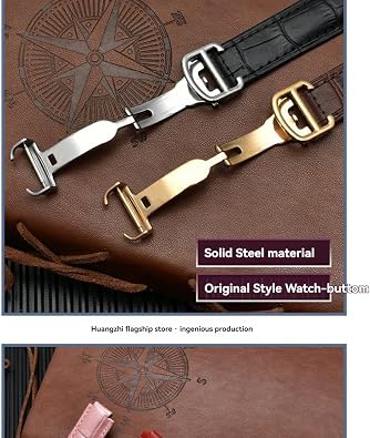 Genuine Leather Watch Strap for Cartier Ballon Bleu WSBB0025 Unisex 18mm Strap with Notched Design