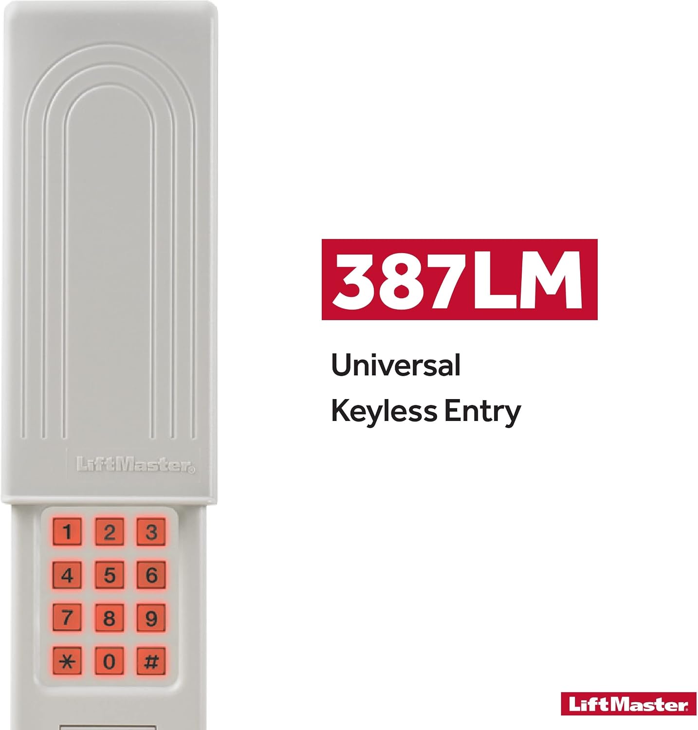 LiftMaster 387LM Wireless, Universal, and Keyless Entry Keypad for Garage Door and Gate Openers