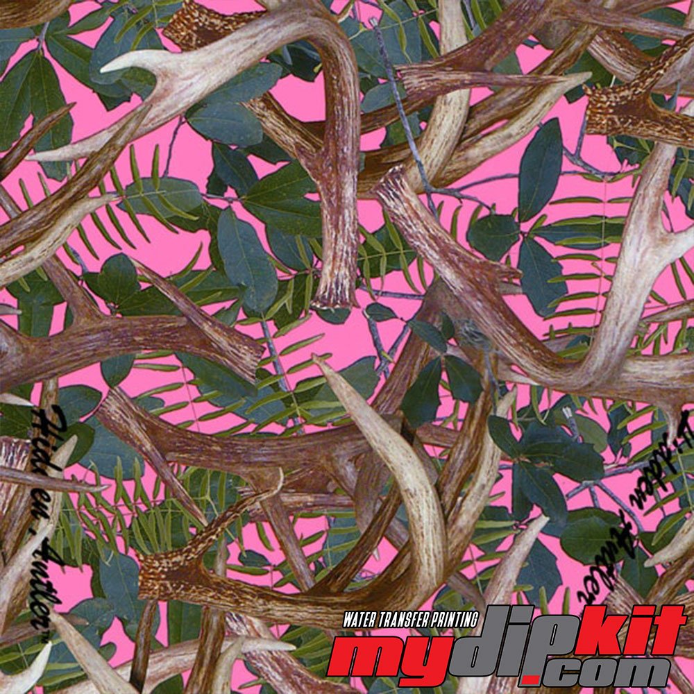 Hydrographic Film - Water Transfer Printing - Hydro Dipping - Hidden Antler Camo Pink Huntress - HC-915