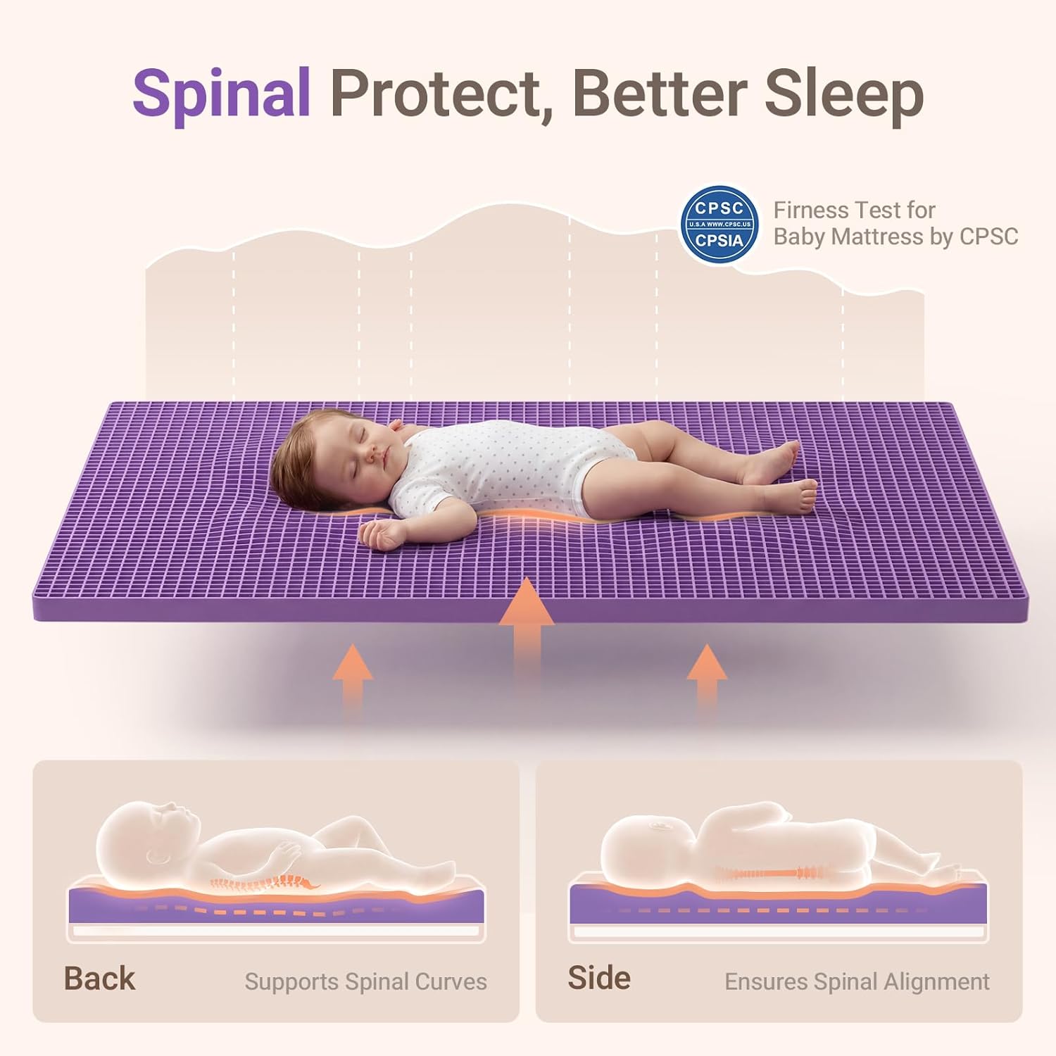 MAMAZING Aerobase Pro Baby & Toddler Crib Mattress – 2 Stage Breathable Mattress, Temperature Balance Fabric Cover, 100% Washable, Oeko-TEX, GREENGUARD Gold & SGS Certified, 52" × 28" × 3.7"