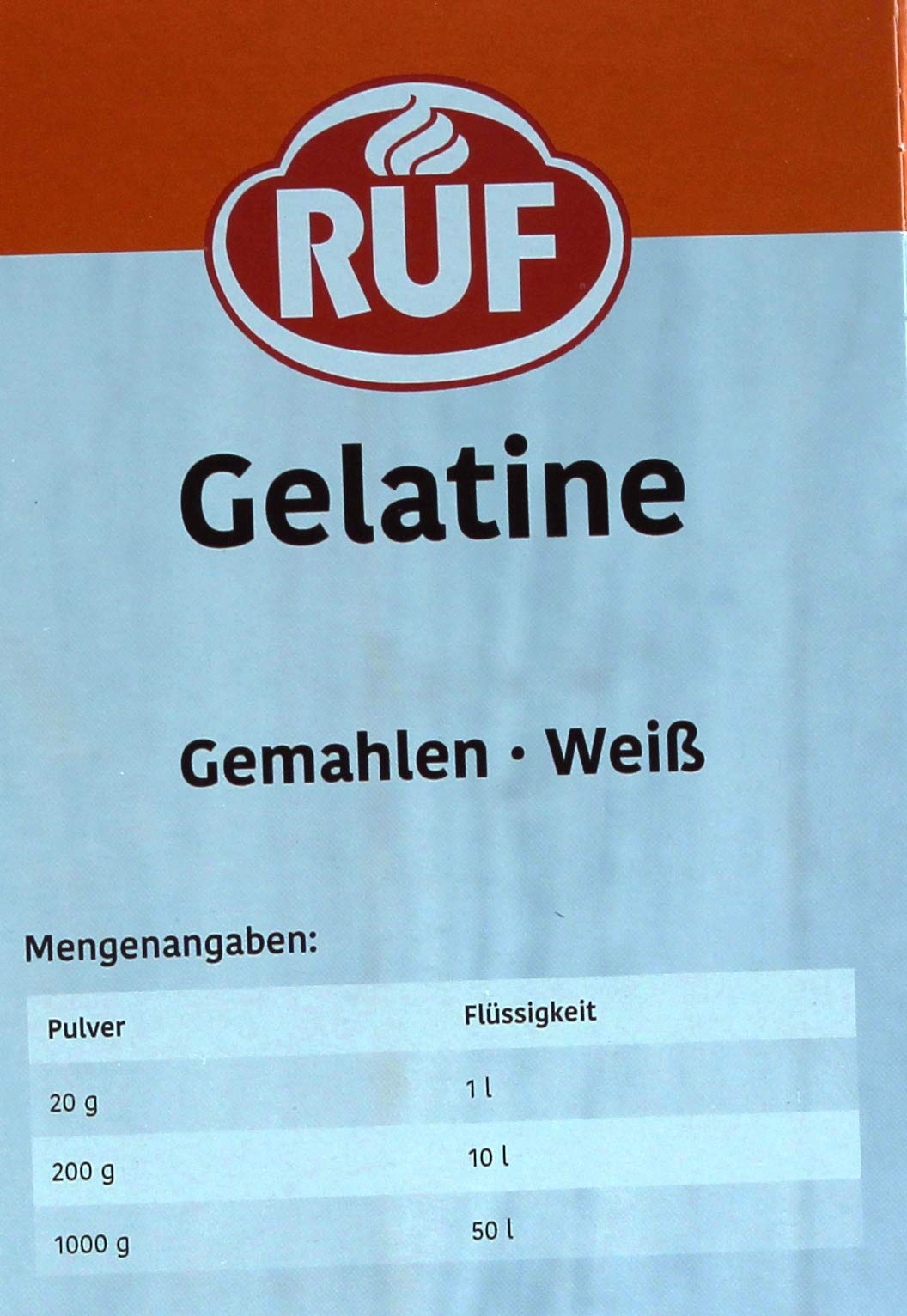 RUF Gelatine gemahlen weiß, 5er Pack (5 x 1 Kg)