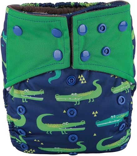 Miniatura 6 de sigzagor Aill en una noche AIO pañales de tela pañales cosido en carbón de bambú inserto reutilizable lavable