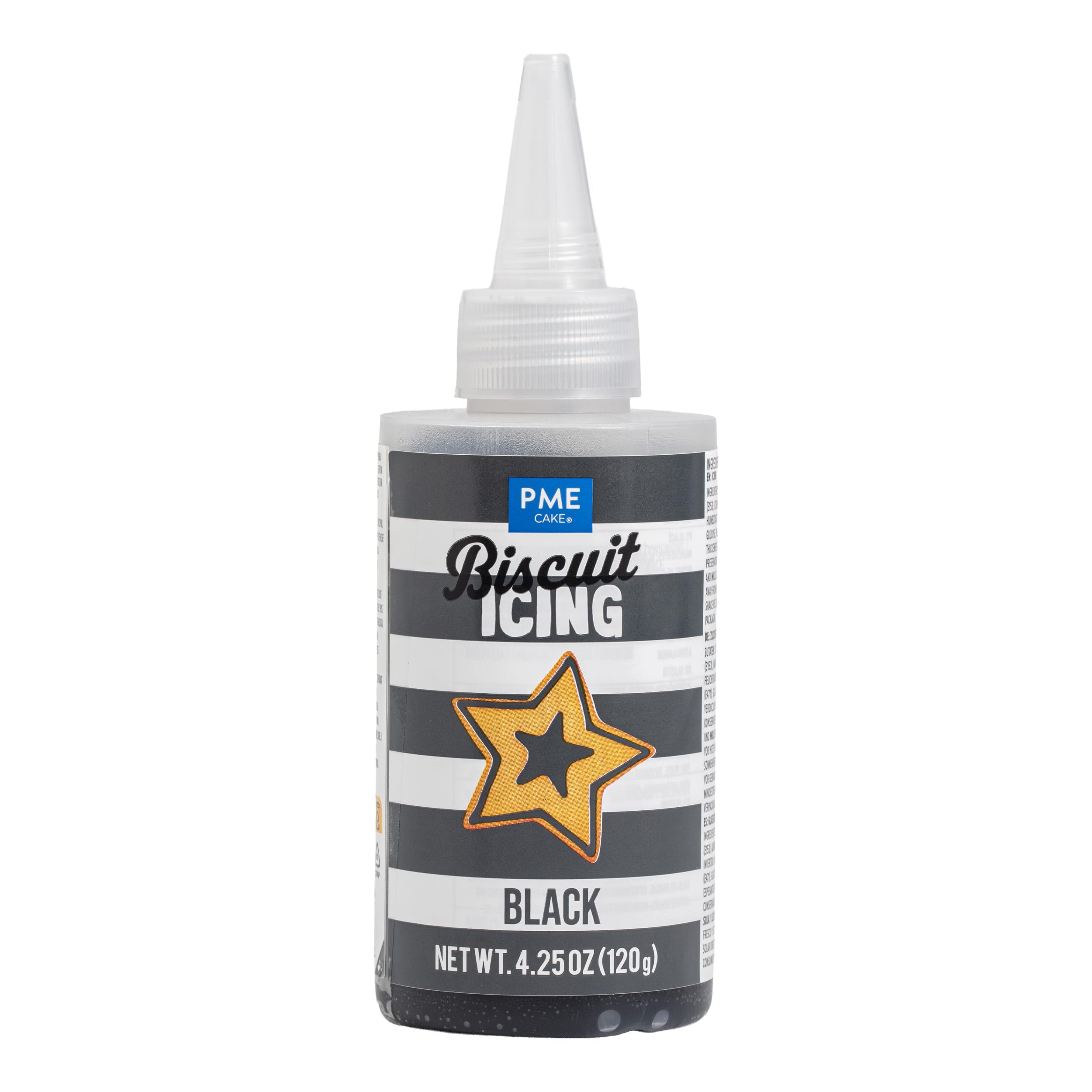 PME Cake Biscuit Icing- Black (120g / 4.25oz) | Ready-to-Use Black Cookie & Biscuit Icing for Decorating Cookies, Gingerbread & Sweet Treats