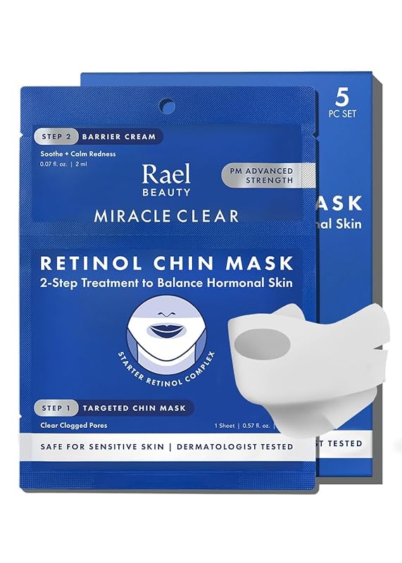 Máscaras faciais Rael com retinol, niacinamida e Ceramide NP