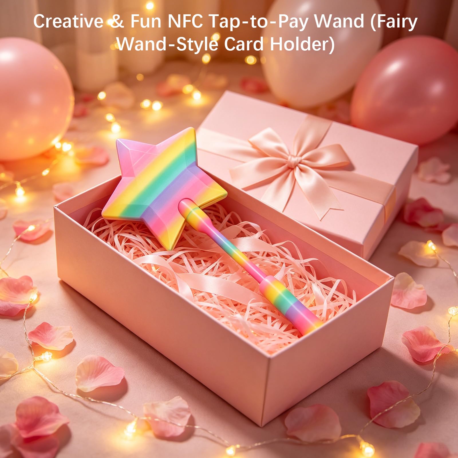 Magiczna Rękojeść do Karty Bezkontaktowej z 3D Gwiazdką, Magiczna Karta Kredytowa Wydrukowana 3D, Uchwyt na Karty z Ukrytą Szczeliną, Akcesorium do Szybkiej Płatności, S, Nowoczesny