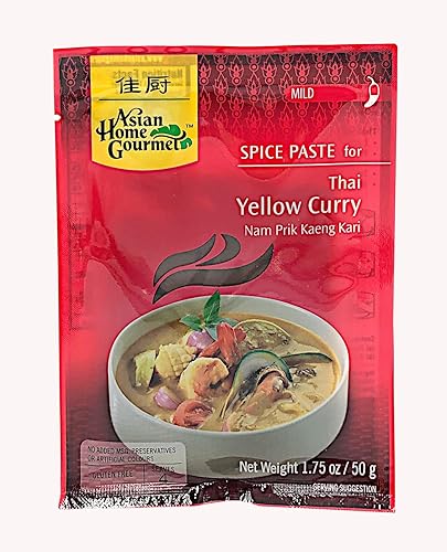 Asian Home Gourmet Curry amarillo tailandés, 1.7 onzas