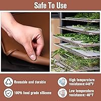 Vista 6 de 8 alfombrillas deshidratadoras de silicona, 10 hojas de deshidratador de pantalla de malla, antiadherentes, bandejas reutilizables para secadora