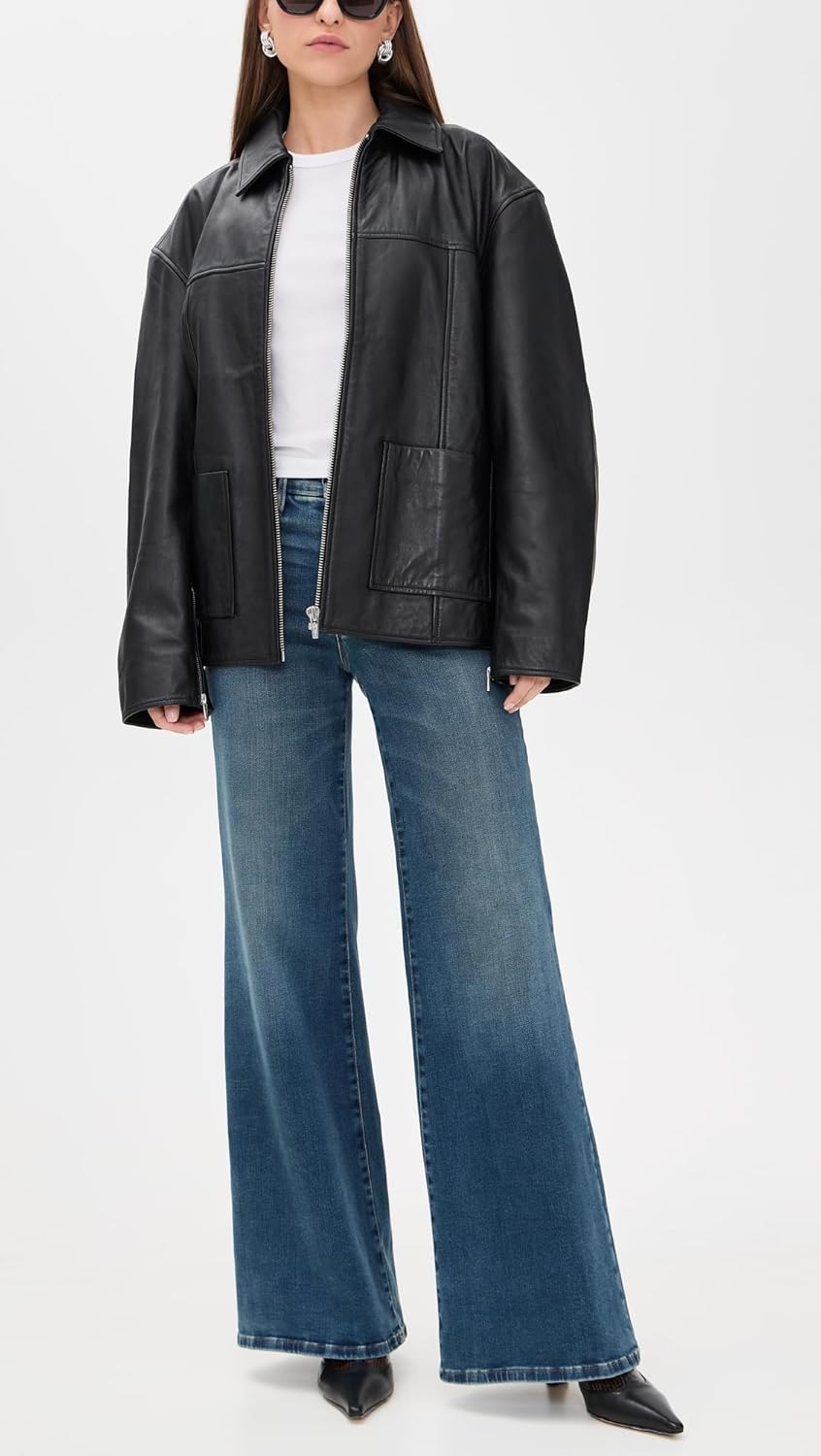 GOOD WAIST PALAZZO JEANS IN INDIGO977 BY GOOD AMERICAN - Image 5