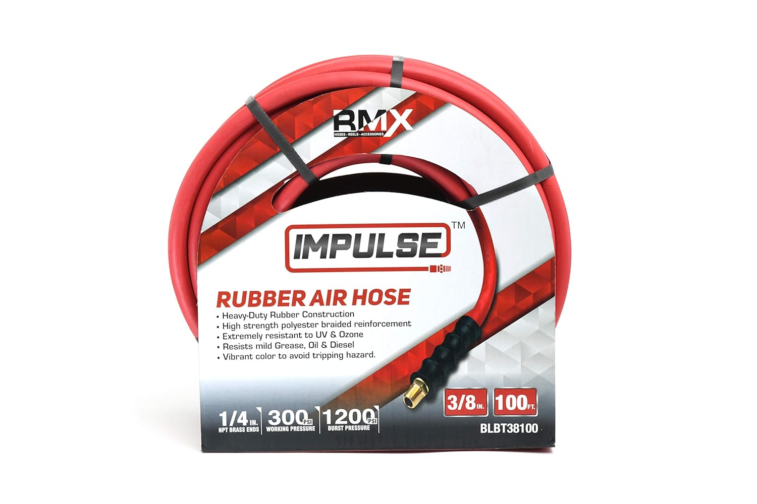 BluBird Air Hose Rav 3/8 In. X 100 Ft. Rubber (T38100)