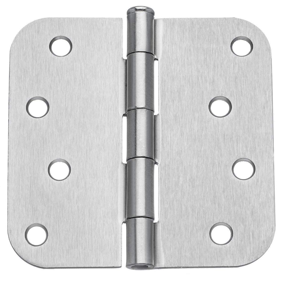 Dynasty Hardware 10,2 cm Tür Scharnier 5/20,3 cm Radius Ecke, Satin Nickel, 8er Pack