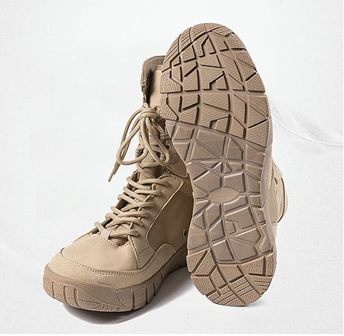 Miniatura 3 de Zivopah Botas tácticas para hombre de 8 pulgadas, ligeras, botas de combate antifatiga, botas de trabajo tecnológicas para el desierto, botas de