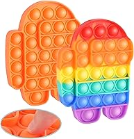 【2 Packs】 Push Pop Bubble, Squeeze Sensory Fidget, Anti Stress Reliever Silicone Fun Toy, Anti-Anxiety Autism Special...