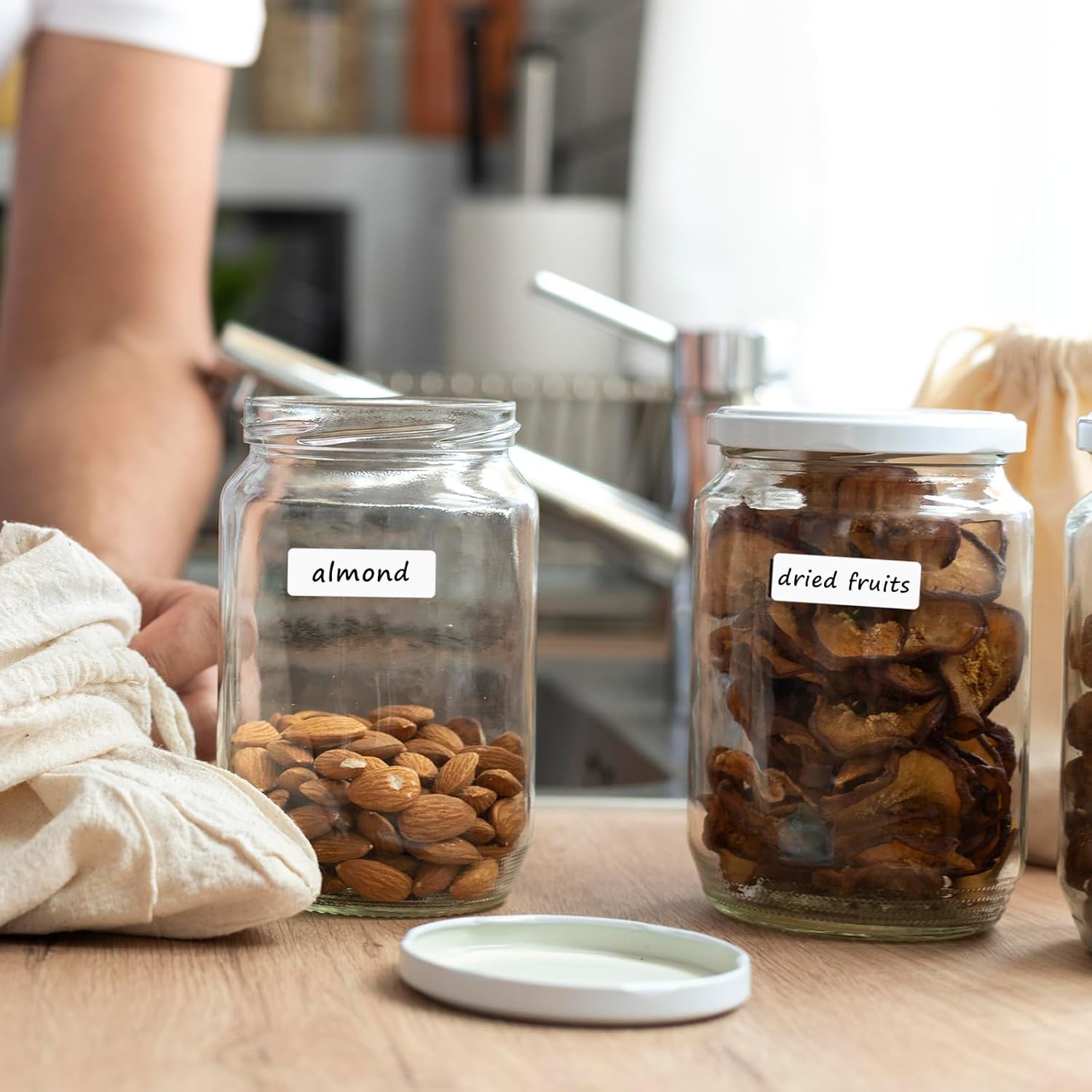 1260 Pcs Mini Labels Stickers Blank Removable Freezer Labels Small White Label for Price Food Writing Containers Storage Bins Jars Pantry Organization - Image 4