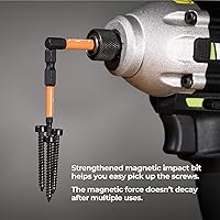 Vista 4 de toolant 10 piezas (SAE) Juego de brocas hexagonales de acero S2 con vástago hexagonal de 1/4", puntas mecanizadas CNC con magnetismo, 2" de largo