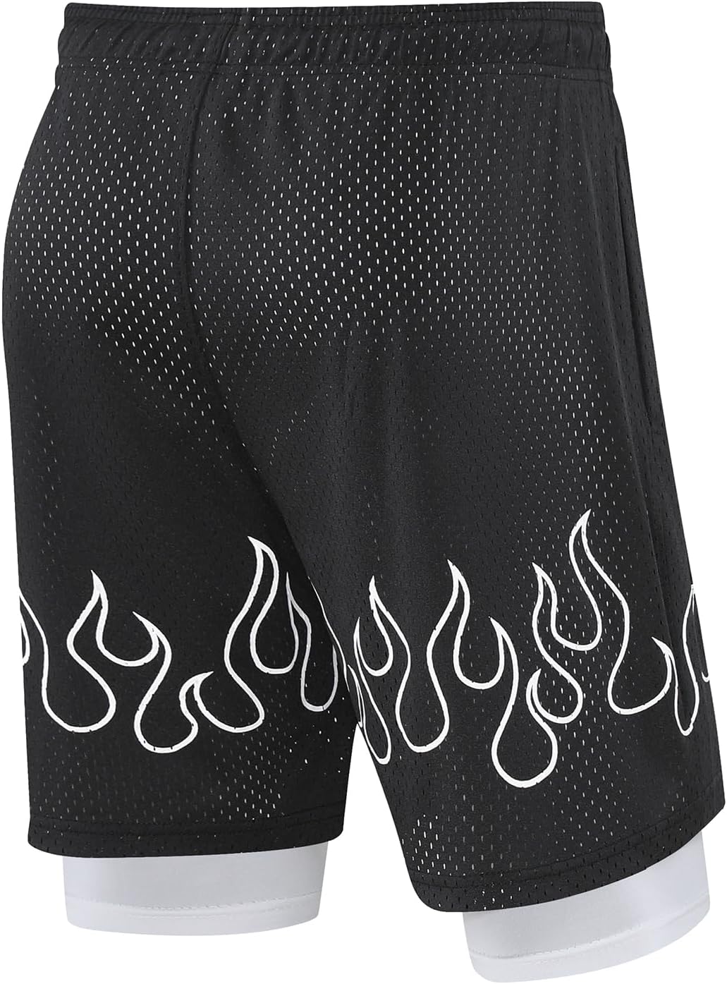 DIOTSR Mens Graphic Basketball Shorts Retro Athletic Running Shorts Streetwear Designer with Pockets