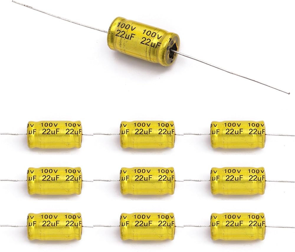 10Pcs 100V 22uF 10x16mm Axial Non-Polarized Audio Capacitors — 사진 1