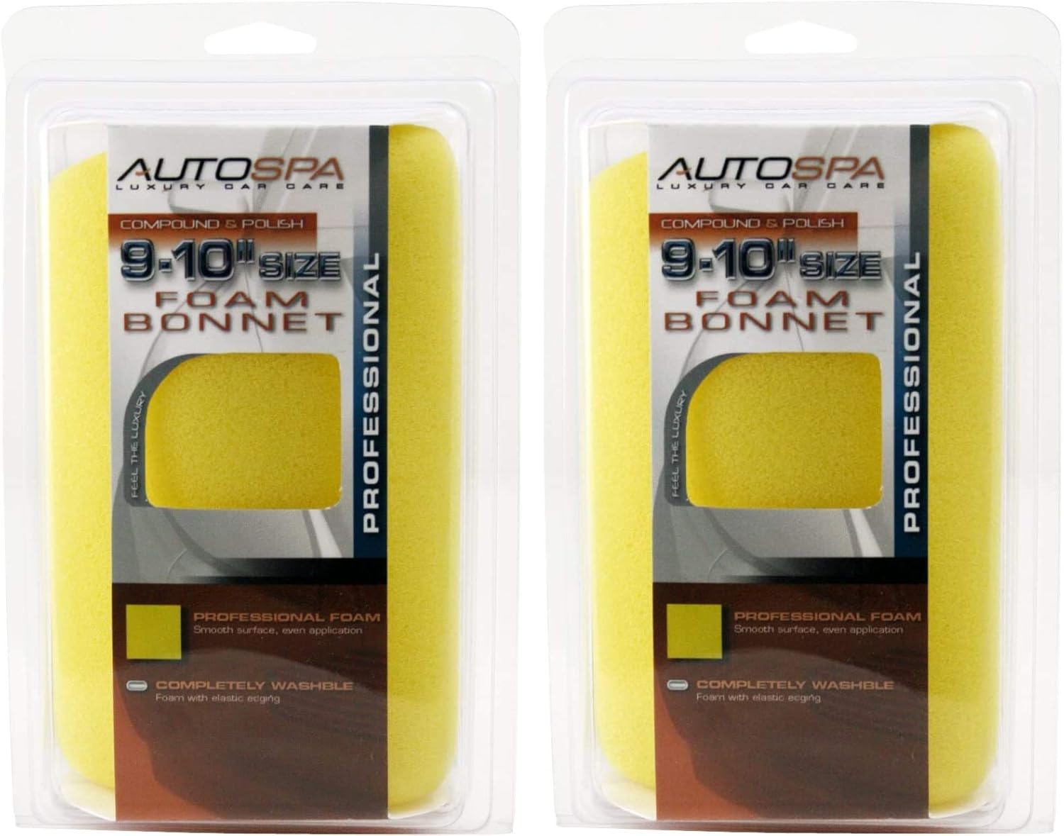 AutoSpa 40411AS Foam 9-10" Polishing Bonnet(Pack of 2)