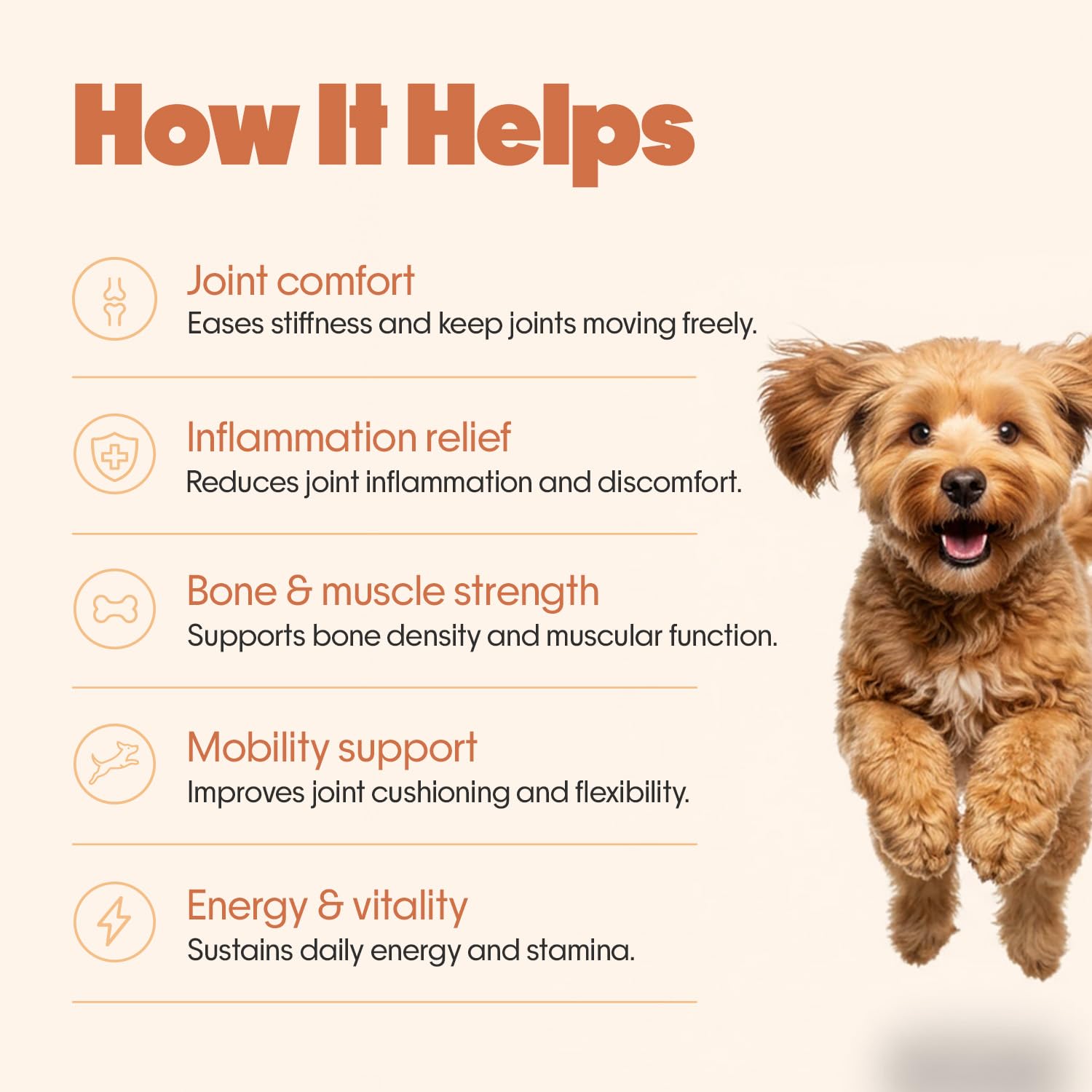 Hope Hip & Joint Health Supplement Dogs 30 Vegan hoplets | Pet Chews with Glucosamine, Chondroitin, MSM, Turmeric| Cold-Pressed | Air-Dried | Hypoallergenic | Dog Supplement |Honest Pet Co — Amazon image 7