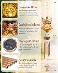 Angel Chimes de vent solaire pour l'extérieur: métal extérieur Memorial Decor - Cadeaux d'anniversaire pour les femmes maman grand-mère