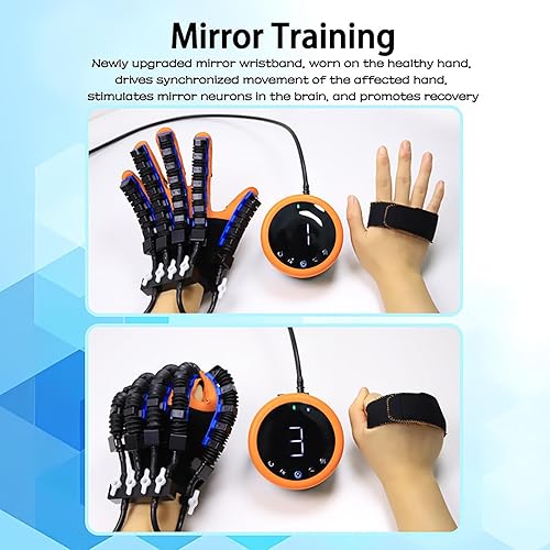 Miniatura 6 de Guantes de robot de rehabilitación, dispositivo de recuperación de mano de golpe, equipo de terapia de accidente cerebrovascular para adultos, 5